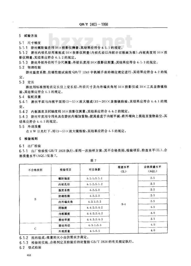 QB/T 2403-1998 手表游丝