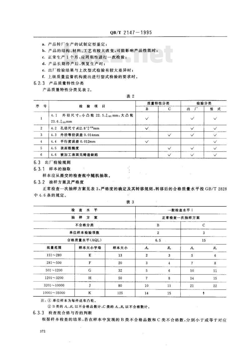 QB/T 2147-1995 家用缝纫机送布凸轮