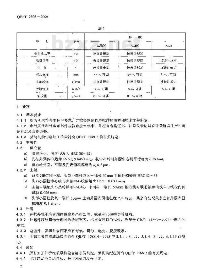 QB/T 2696-2005 制鞋机械 折边机