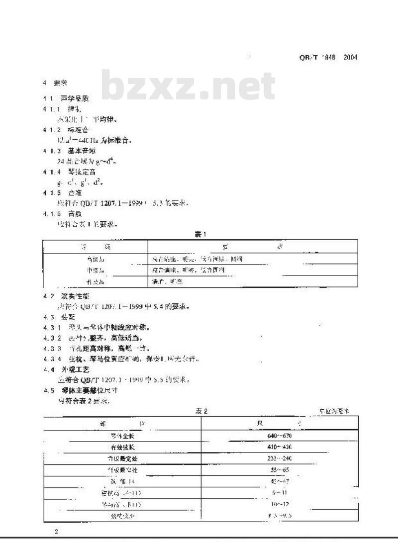 QB/T 1948-2004 柳琴