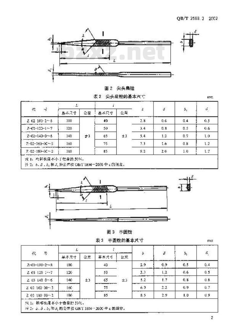 QB/T 2569.3-2002 钢锉 整形锉