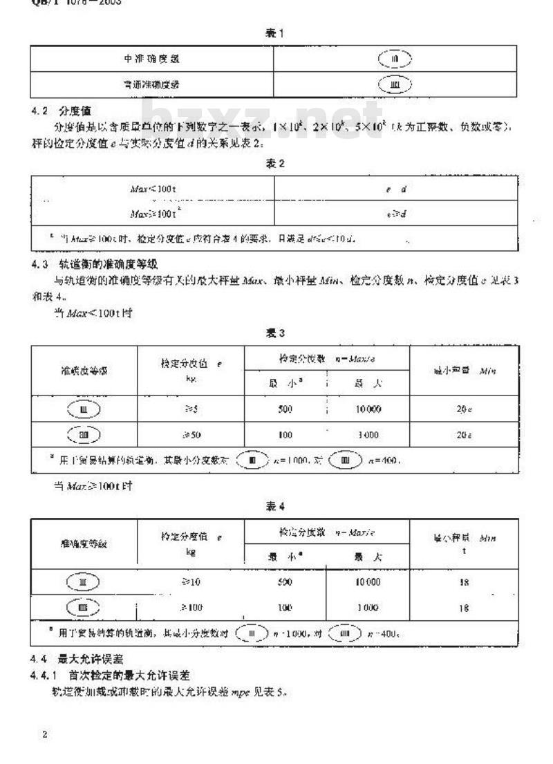 QB/T 1076-2003 非自行指示轨道衡