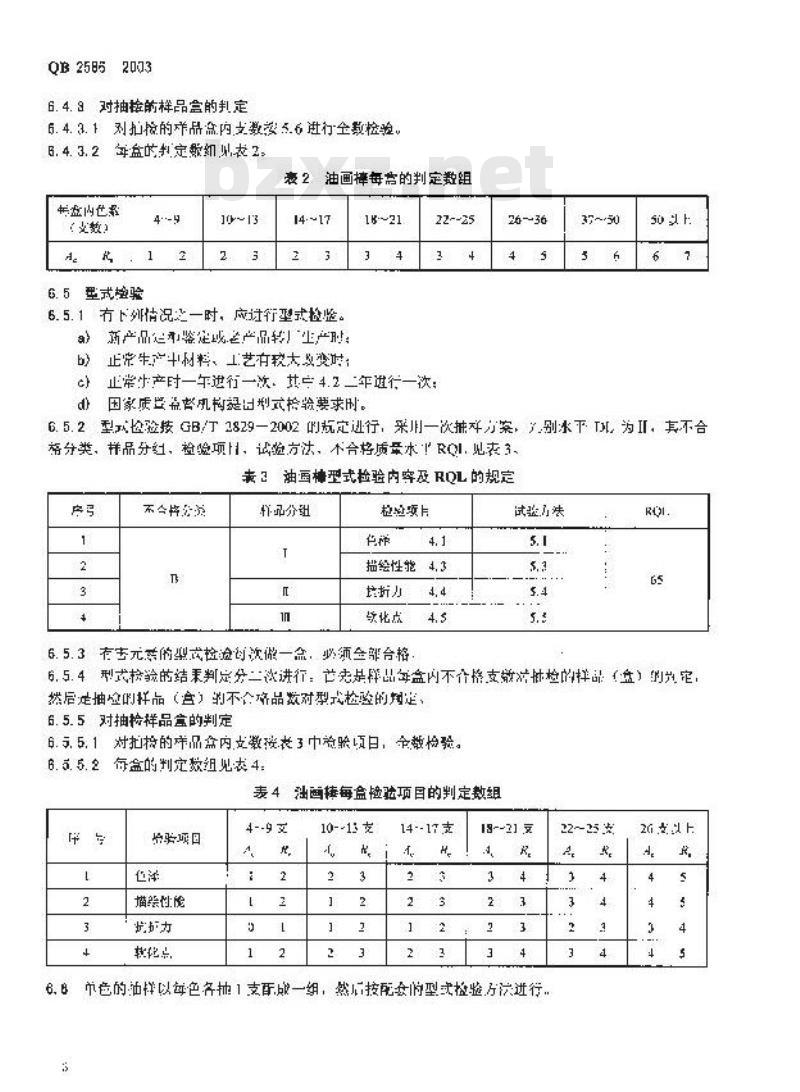 QB 2586-2003 油画棒
