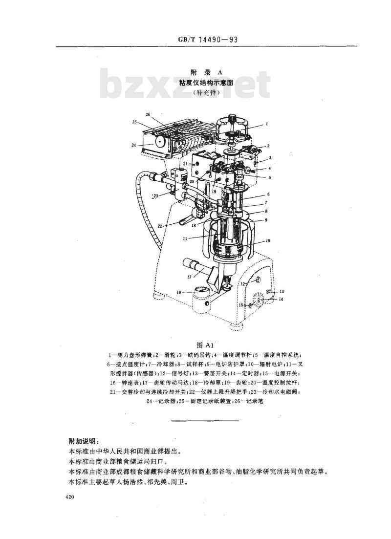 GB/T 14490-1993 谷物及淀粉糊化特性测定法 粘度仪法
