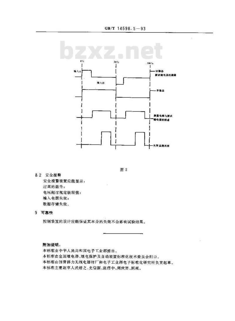 GB/T 14598.5-1993 电气继电器 第十五部分:电气继电器触点的寿命试验 试验设备的特性规范