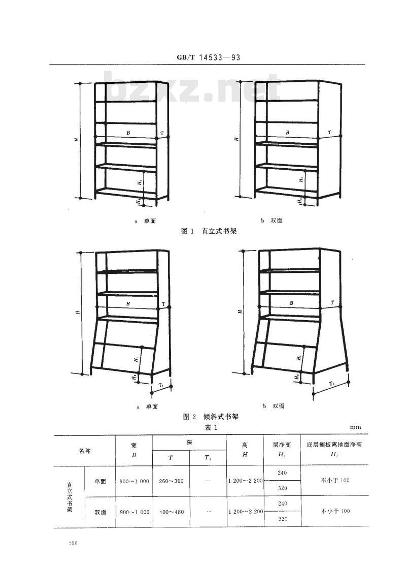 GB/T 14533-1993 图书用品设备 木制书架,期刊架技术条件