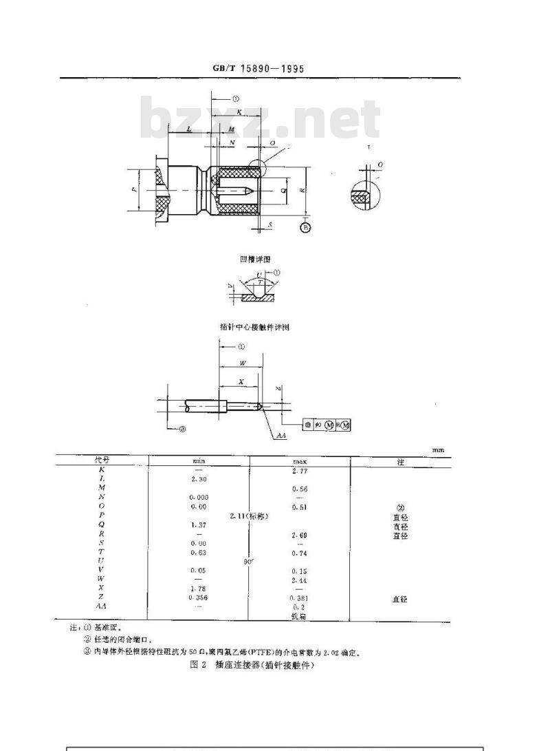 GB/T 15890-1995 SSMB型射频同轴连接器