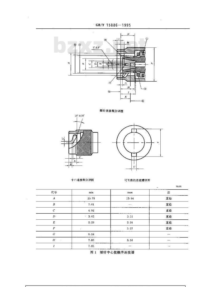 GB/T 15886-1995 C型射频同轴连接器