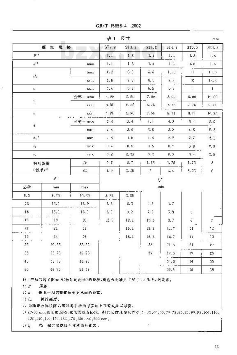 GB/T 15856.4-2002 六角法兰面自钻自攻螺钉