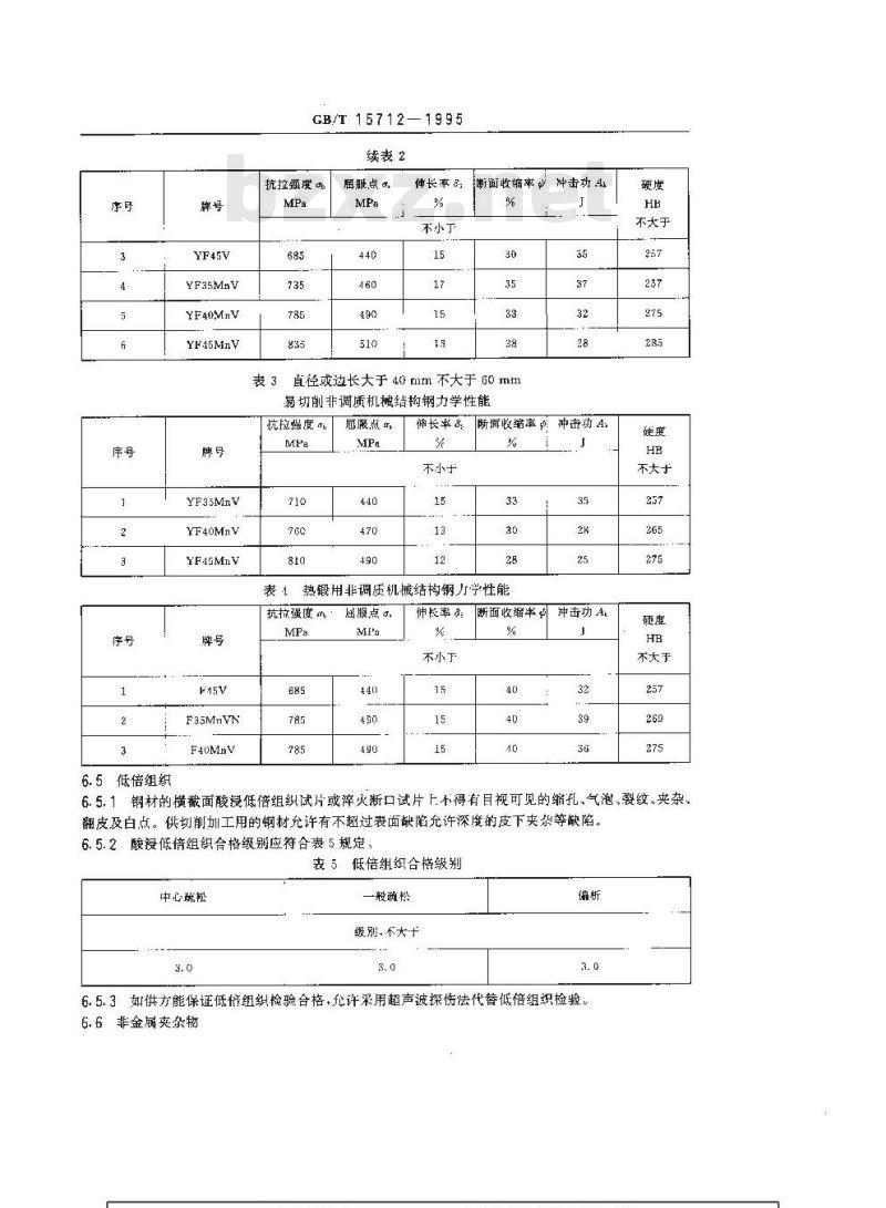 GB/T 15712-1995 非调质机械结构钢