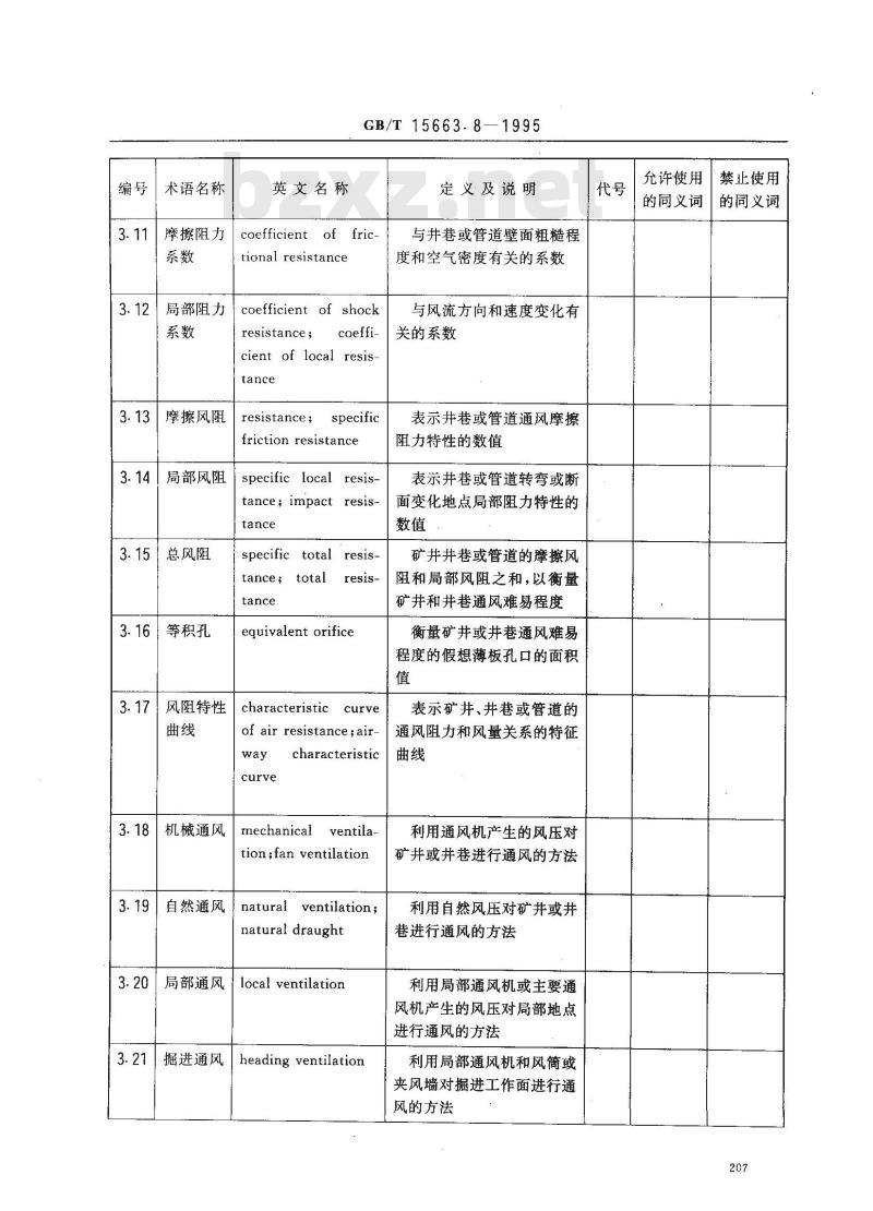 GB/T 15663.8-1995 煤矿科技术语 煤矿安全