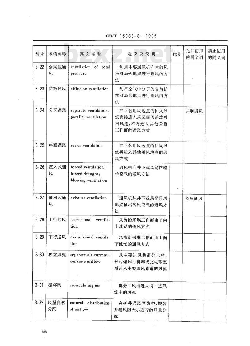 GB/T 15663.8-1995 煤矿科技术语 煤矿安全