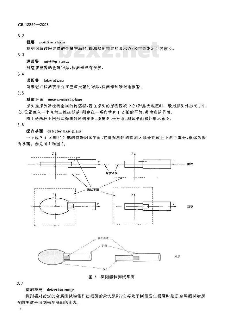 GB 12899-2003 手持式金属探测器通用技术规范