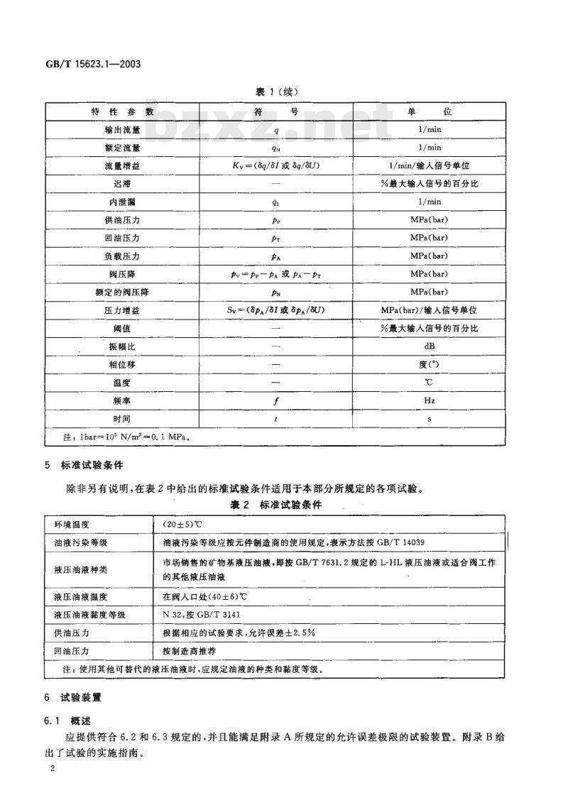 GB/T 15623.1-2003 液压传动 电调制液压控制阀 第1部分：四通方向流量控制阀试验方法
