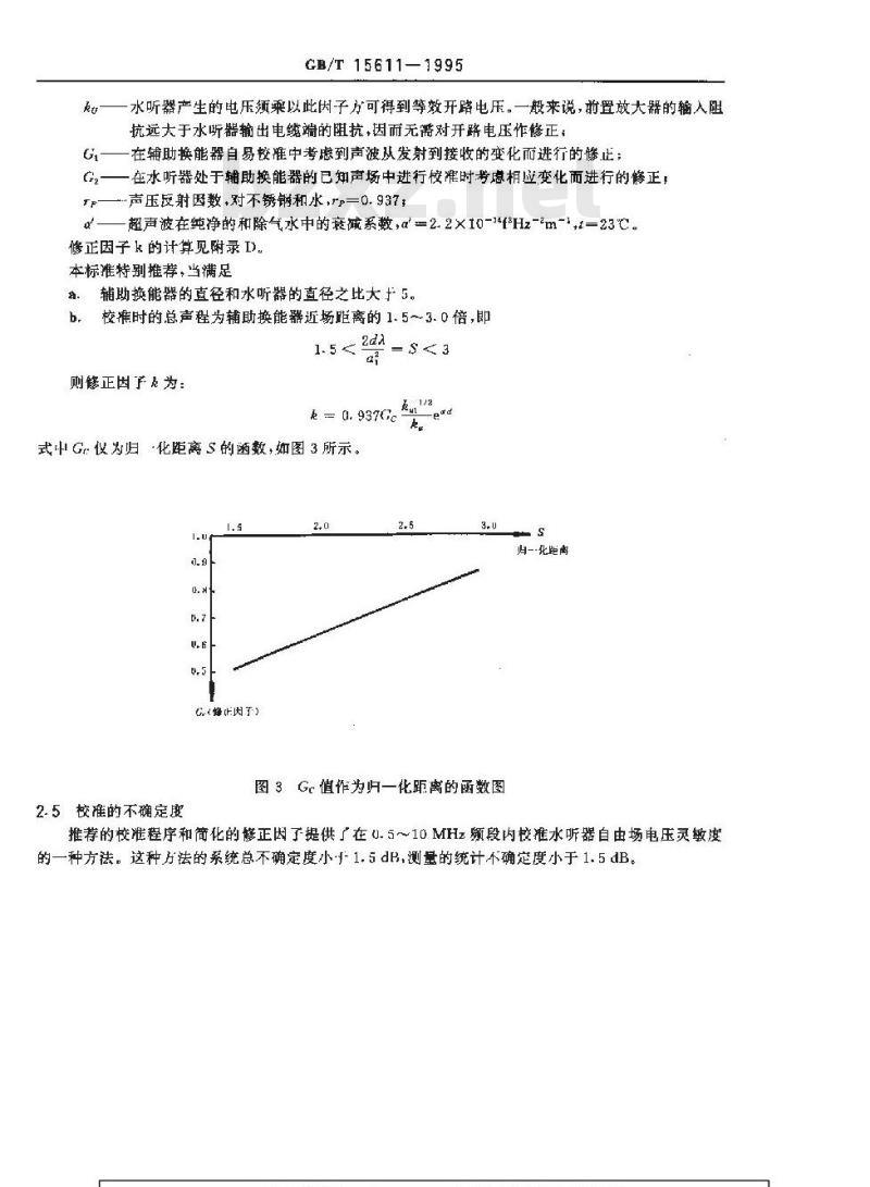GB/T 15611-1995 声学 高频水听器校准