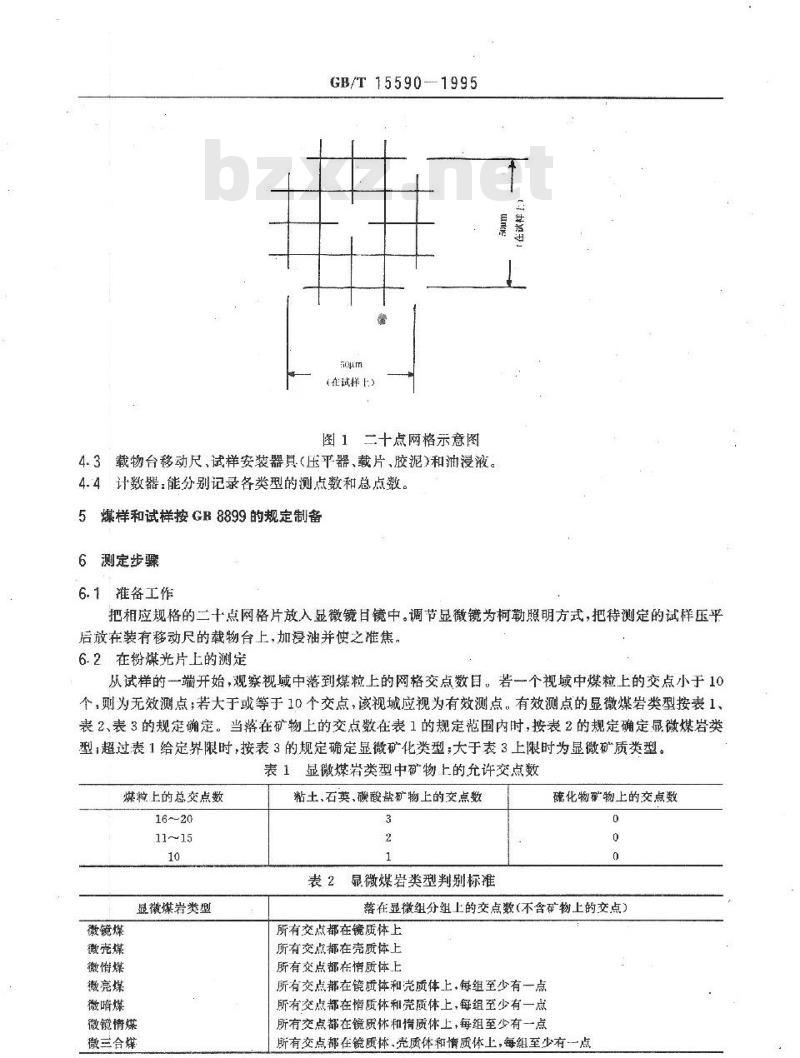 GB/T 15590-1995 显微煤岩类型测定方法