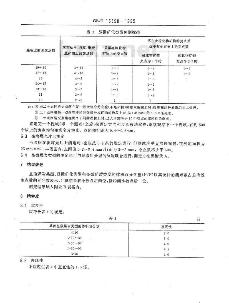 GB/T 15590-1995 显微煤岩类型测定方法
