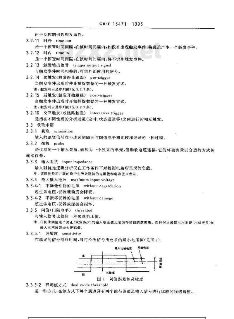 GB/T 15471-1995 逻辑分析仪通用技术条件和测试方法