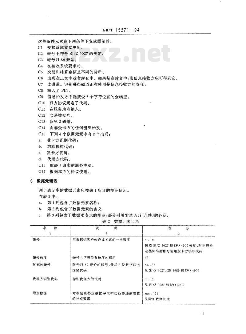 GB/T 15271-1994 识别卡 卡产生的信息 金融交易的内容