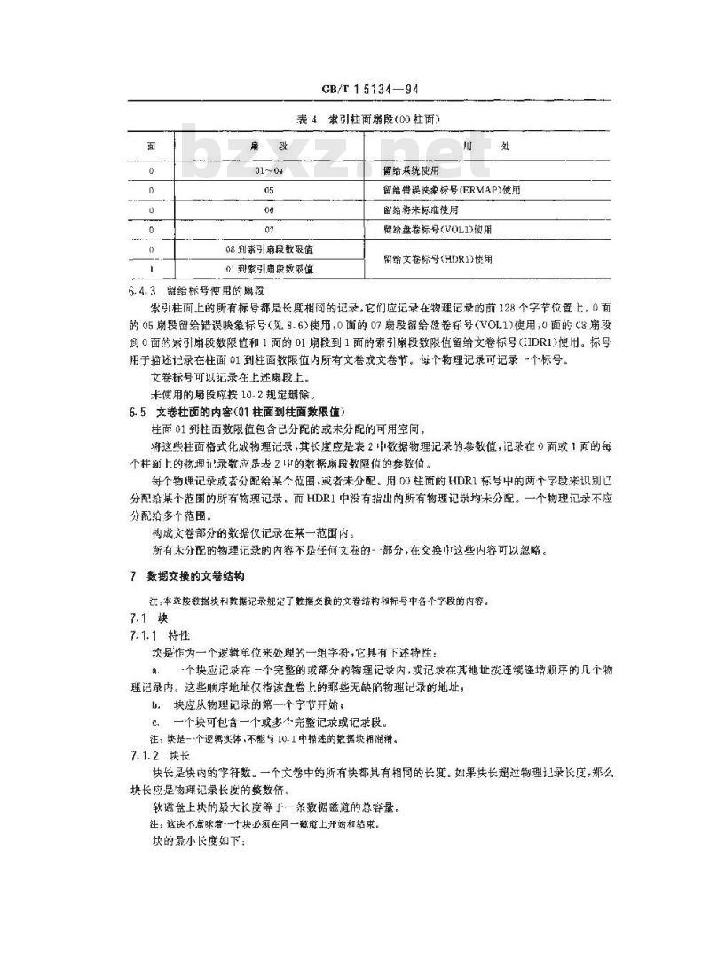 GB/T 15134-1994 信息处理 信息交换用软磁盘文卷结构和标号