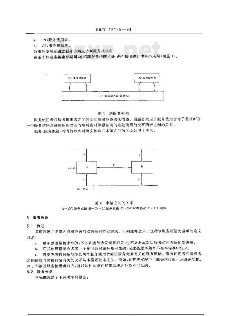 GB/T 15129-1994 信息处理系统 开放系统互连服务约定