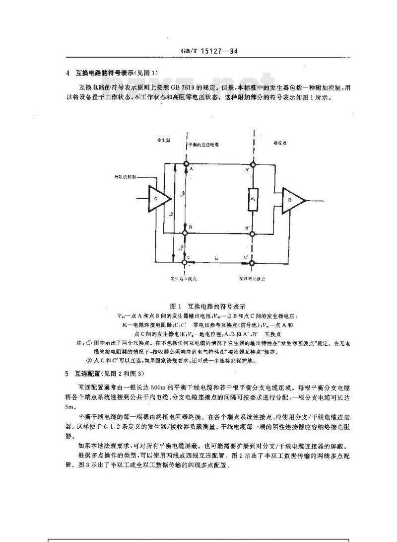 GB/T 15127-1994 信息处理系统 数据通信 双扭线多点互连