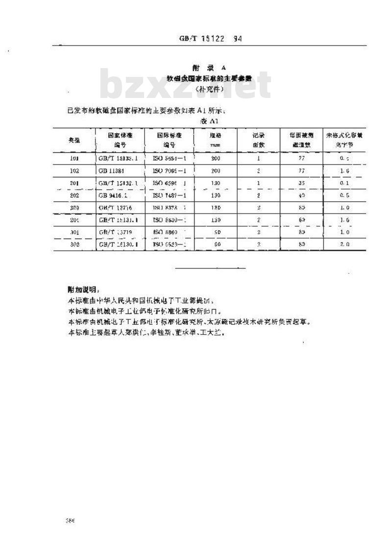 GB/T 15122-1994 信息处理系统 未记录软磁盘的标志
