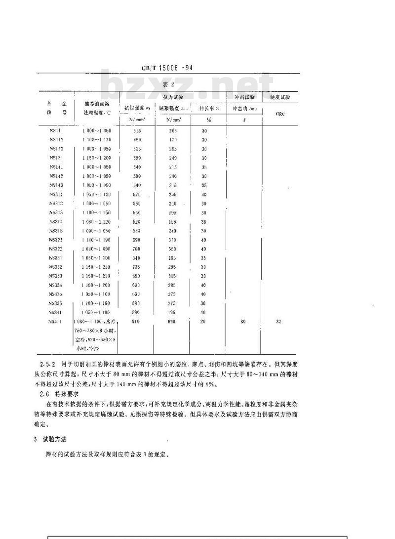 GB/T 15008-1994 耐蚀合金棒