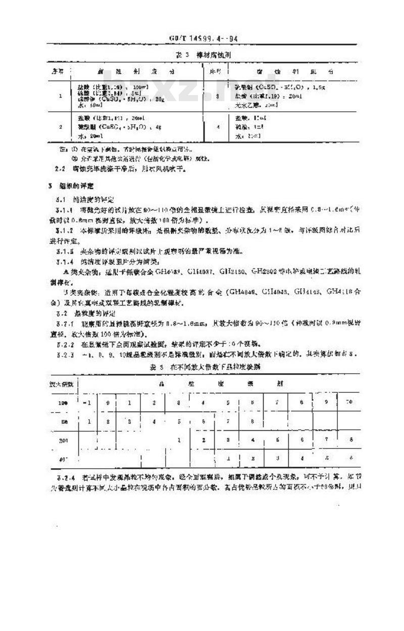 GB/T 14999.4-1994 高温合金显微组织试验法