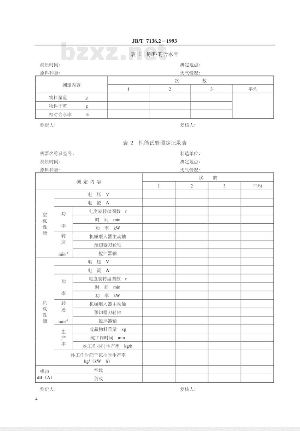JB/T 7136.2-1993 秸杆化学处理机 试验方法
