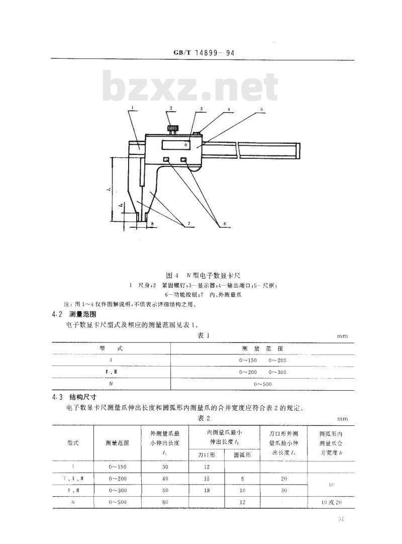 GB/T 14899-1994 电子数显卡尺