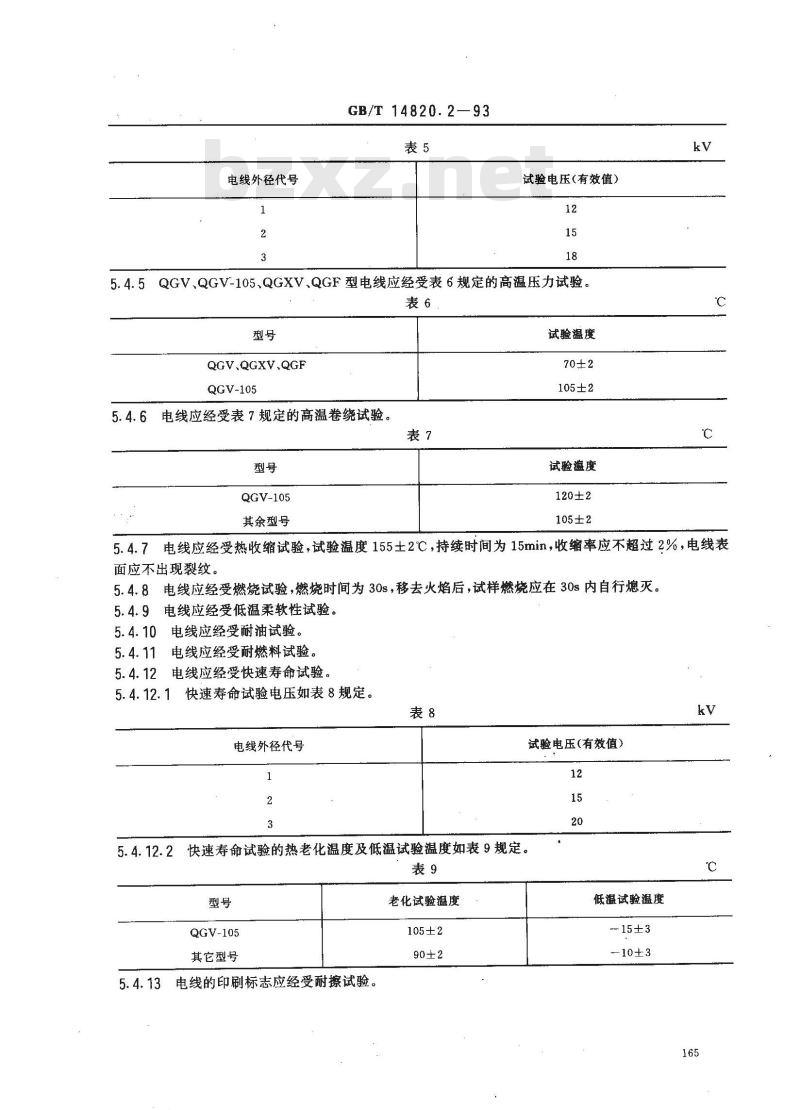 GB/T 14820.2-1993 公路车辆用高压点火电线 第2部分:铜芯高压点火电线