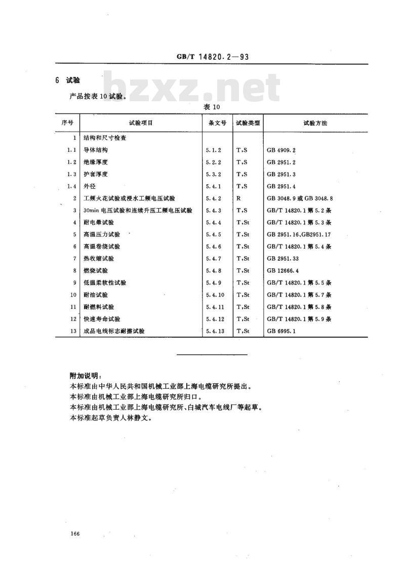GB/T 14820.2-1993 公路车辆用高压点火电线 第2部分:铜芯高压点火电线