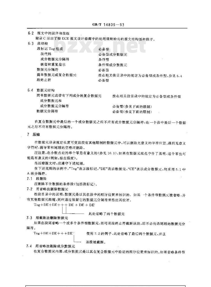 GB/T 14805-1993 用于行政、商业和运输业电子数据交换的应用级语法规则