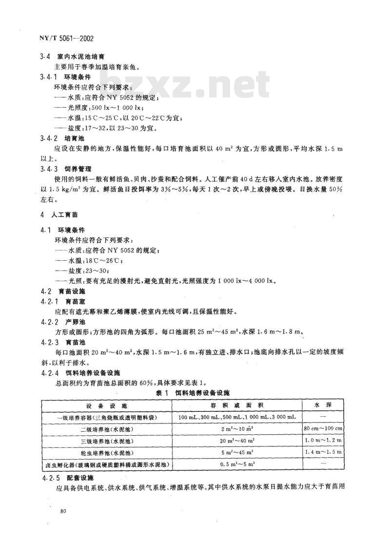 NY/T 5061-2002 无公害食品 大黄鱼养殖技术规范