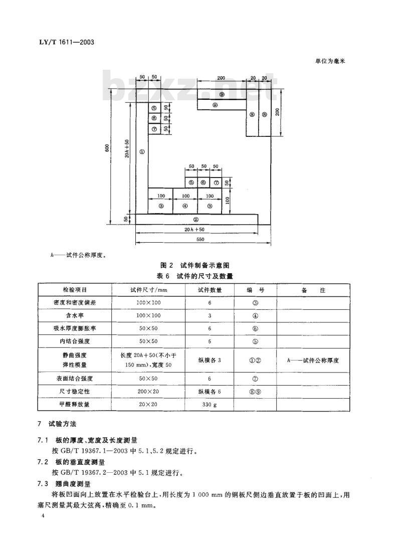 LY/T 1611-2003 地板基材用纤维板