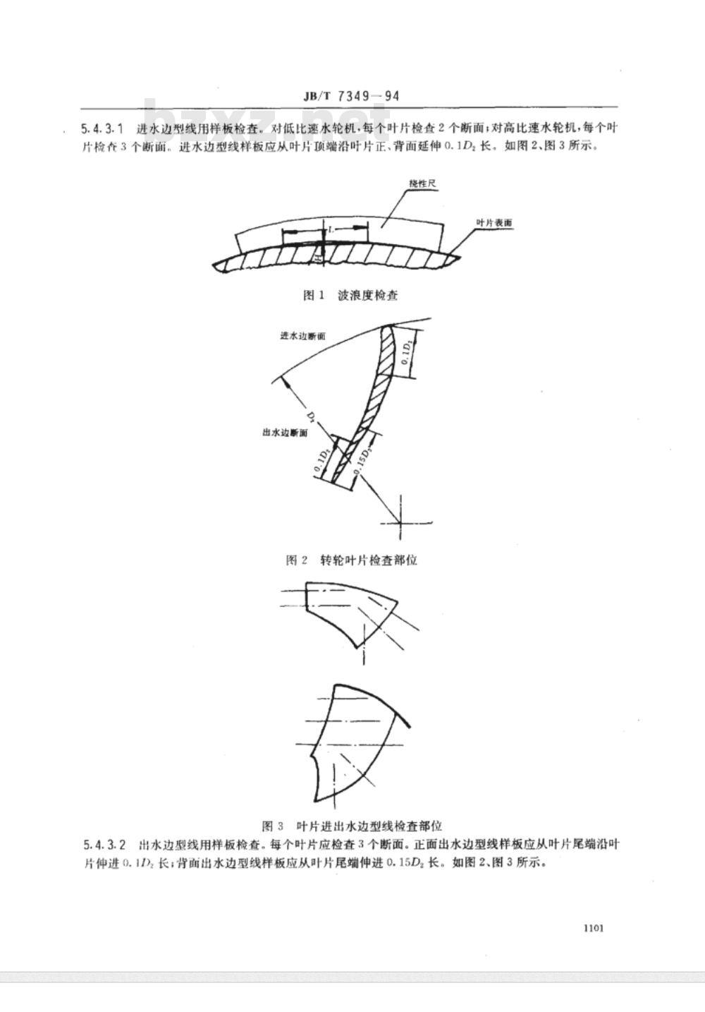 JB/T 7349-1994 混流式水轮机焊接转轮不锈钢叶片铸件