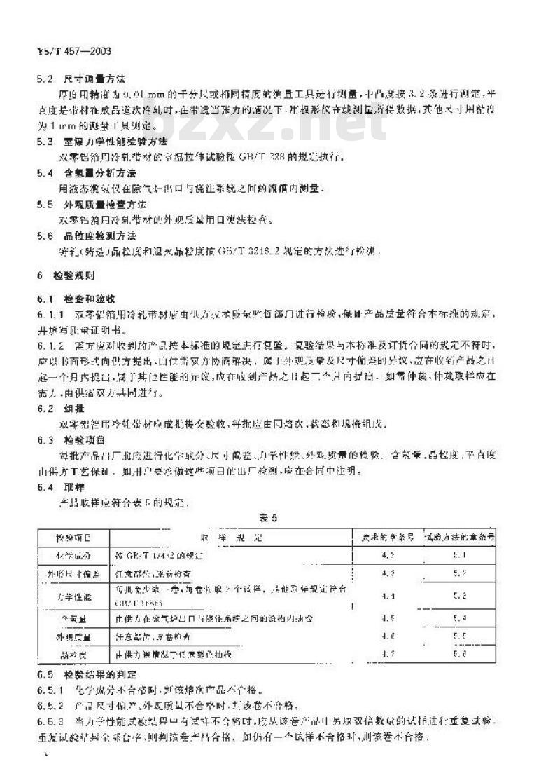 YS/T 457-2003 双零铝箔用冷轧带材