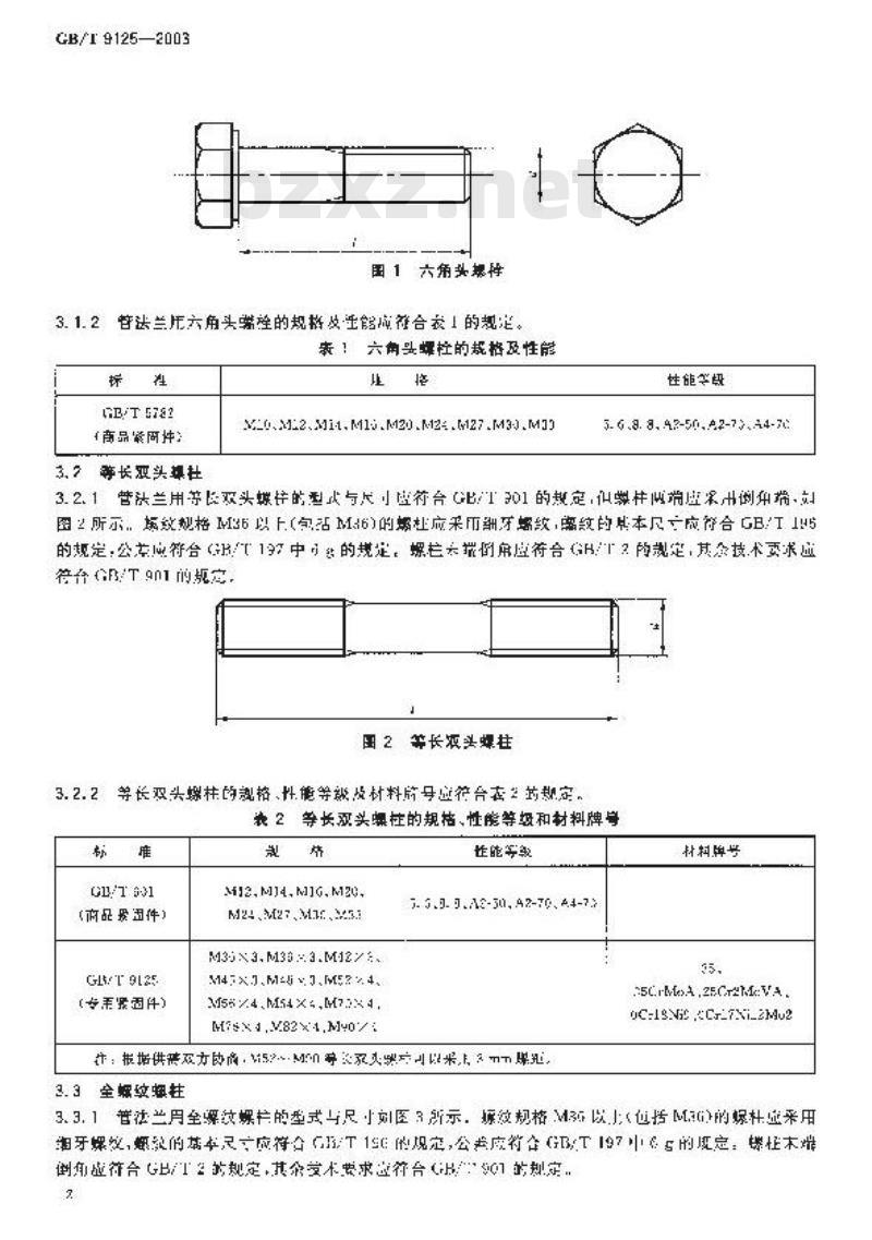 GB/T 9125-2003 管法兰连接用紧固件