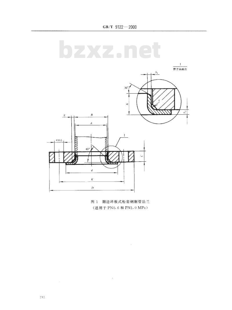 GB/T 9122-2000 翻边环板式松套钢制管法兰