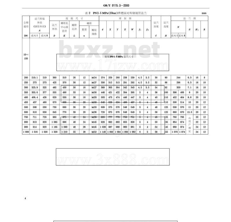GB/T 9115.3-2000 榫槽面对焊钢制管法兰