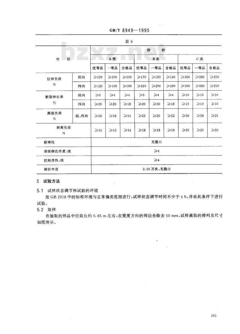GB/T 8949-1995 聚氨酯干法人造革