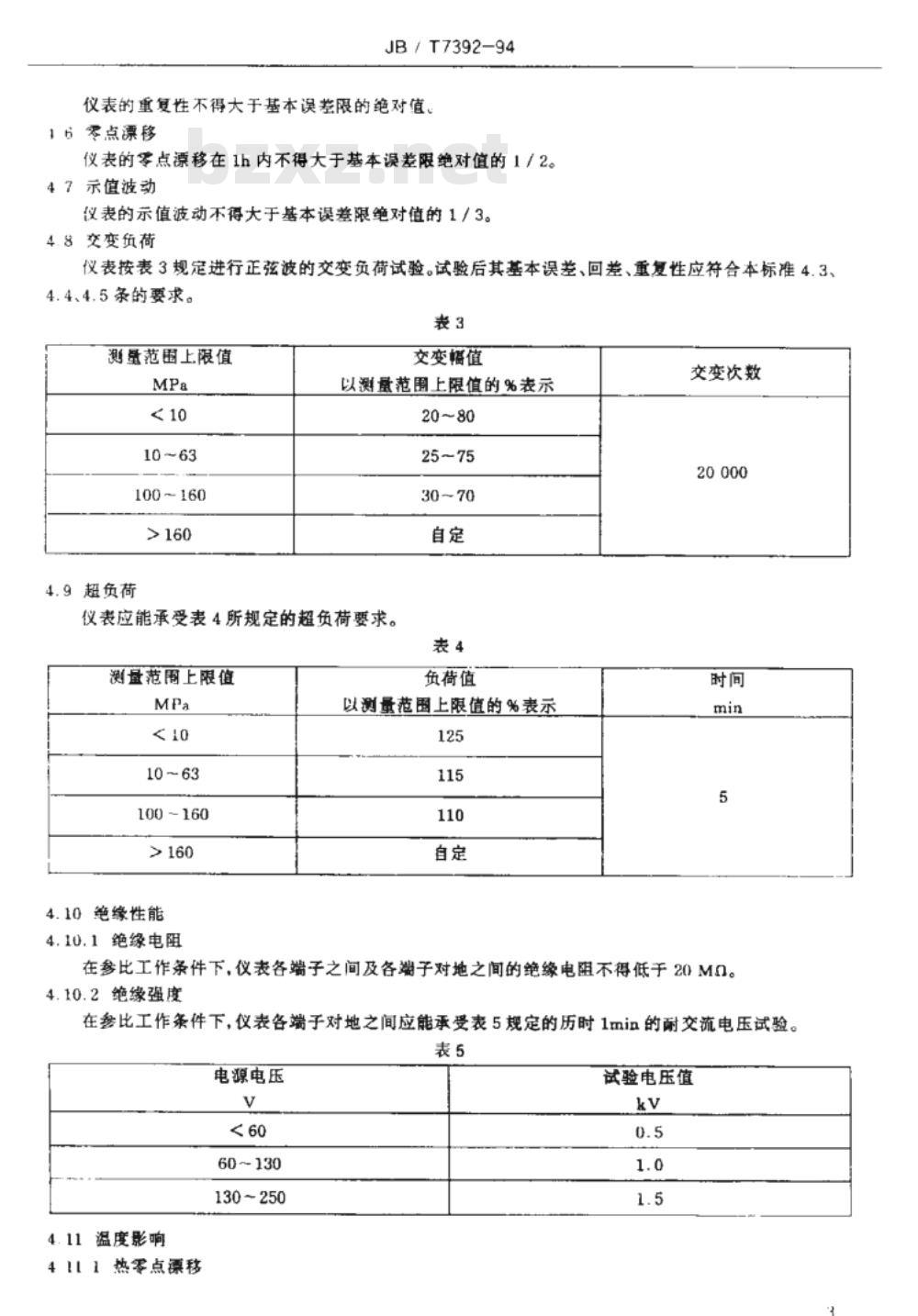 JB/T 7392-1994 数字压力表