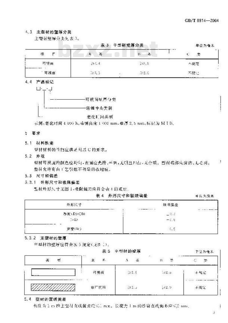 GB/T 8814-2004 门、窗用未增塑聚氯乙烯(PVC-U)型材