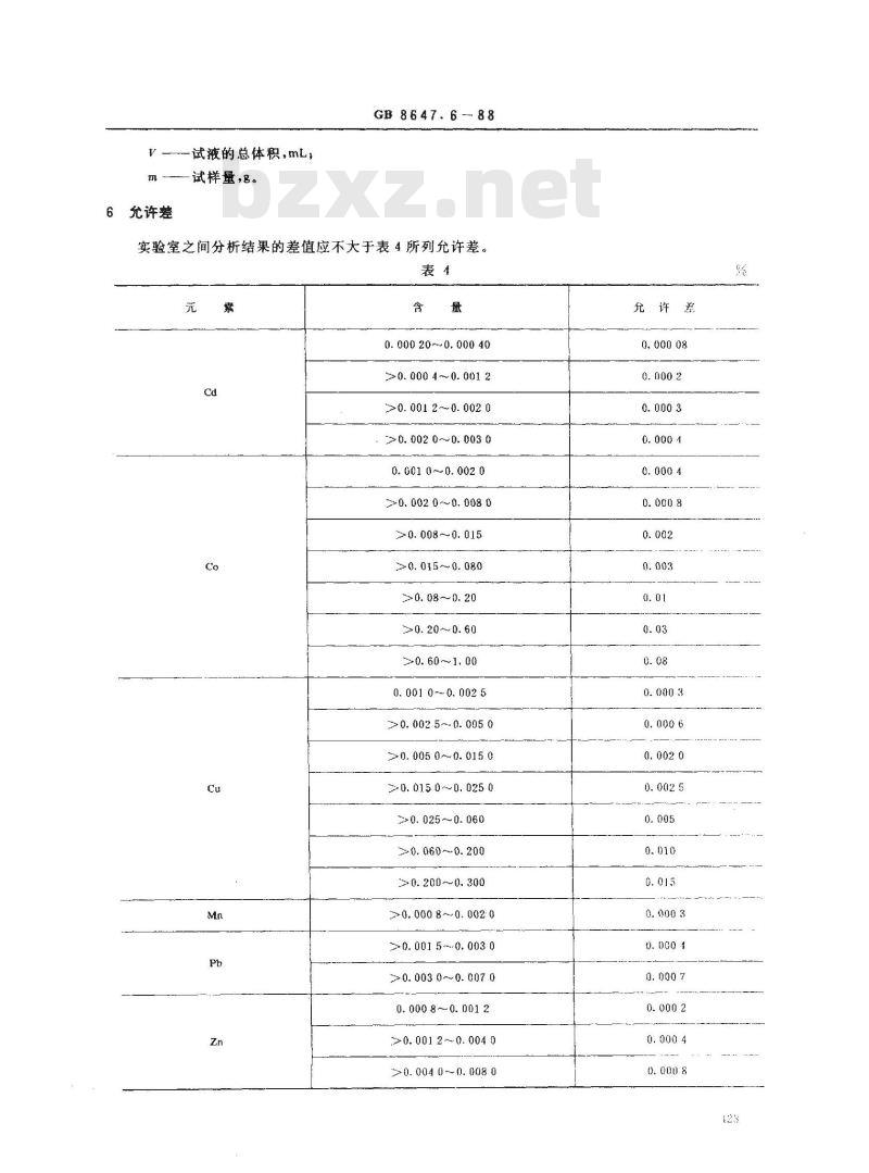 GB/T 8647.6-1988 镍化学分析方法 火焰原子吸收分光光度法测定镉、钴、铜、锰、铅、锌量