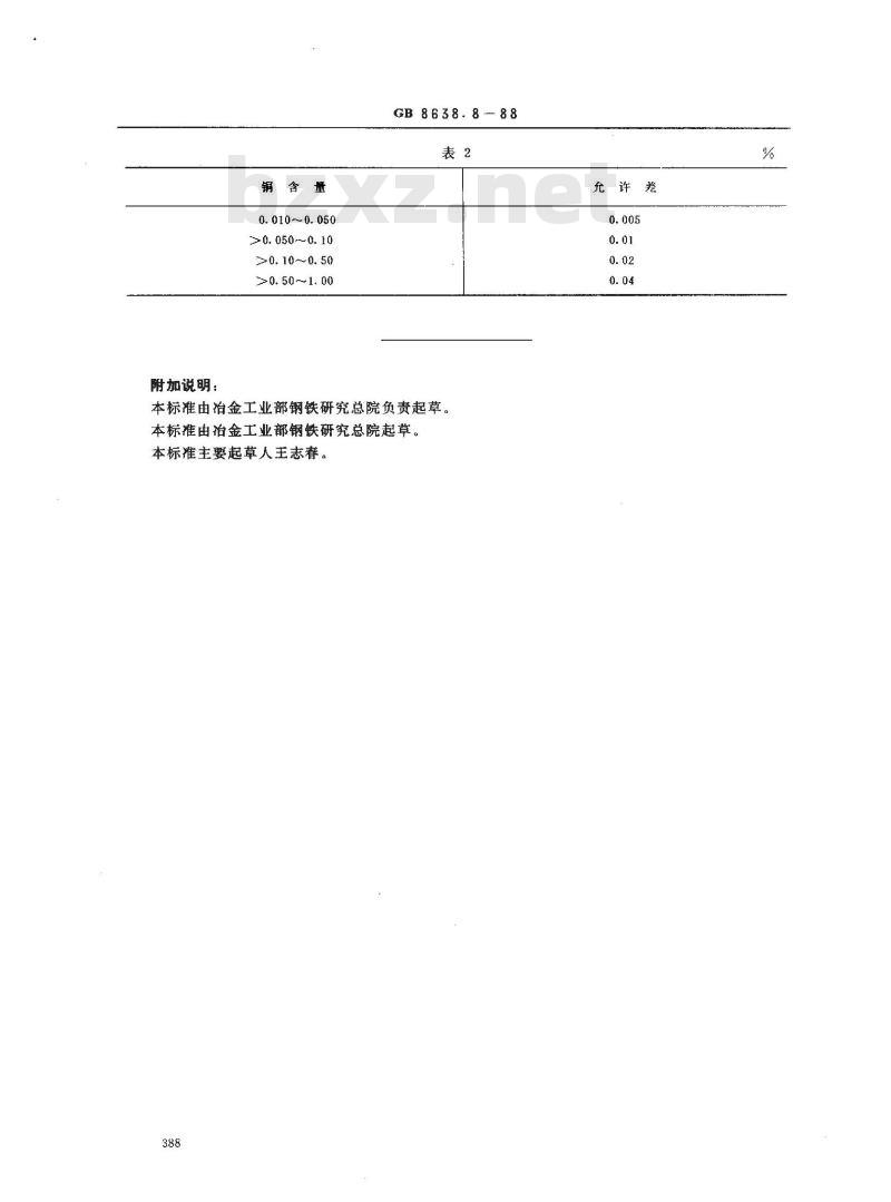GB/T 8638.8-1988 镍基合金粉化学分析方法新亚铜灵-三氯甲烷萃取分光光度法测定铜量