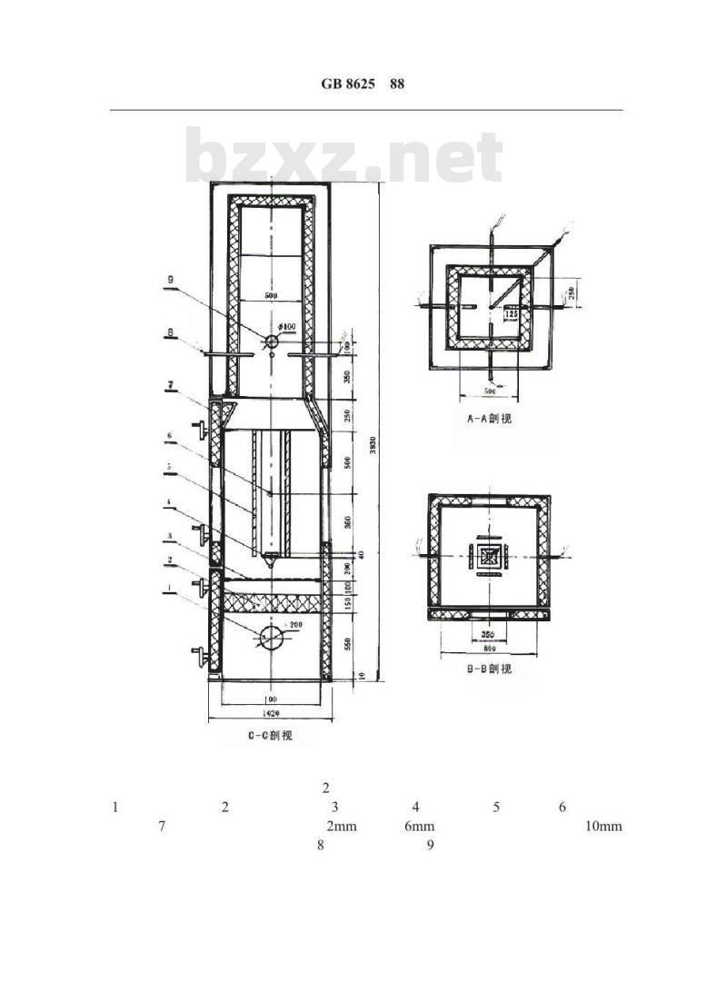 GB/T 8625-1988 建筑材料难燃性试验方法