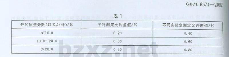 GB/T 8574-2002 复混肥料中钾含量的测定 四苯硼酸钾重量法