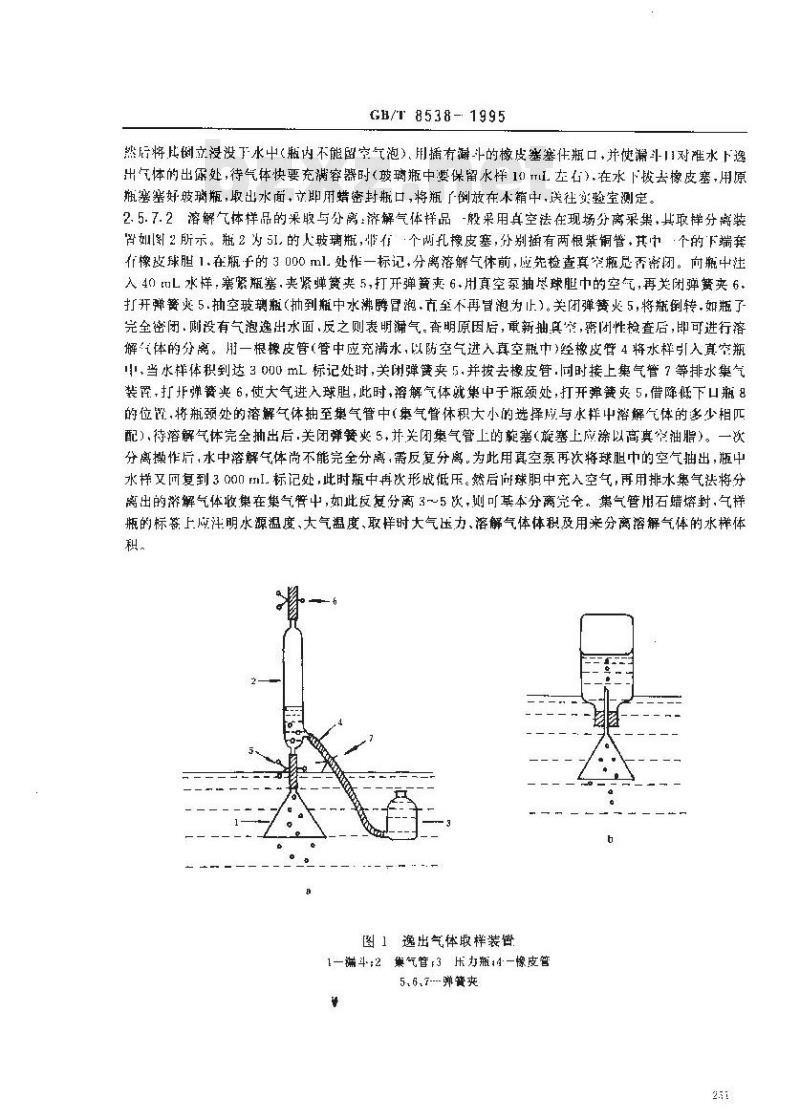 GB/T 8538-1995 饮用天然矿泉水检验方法