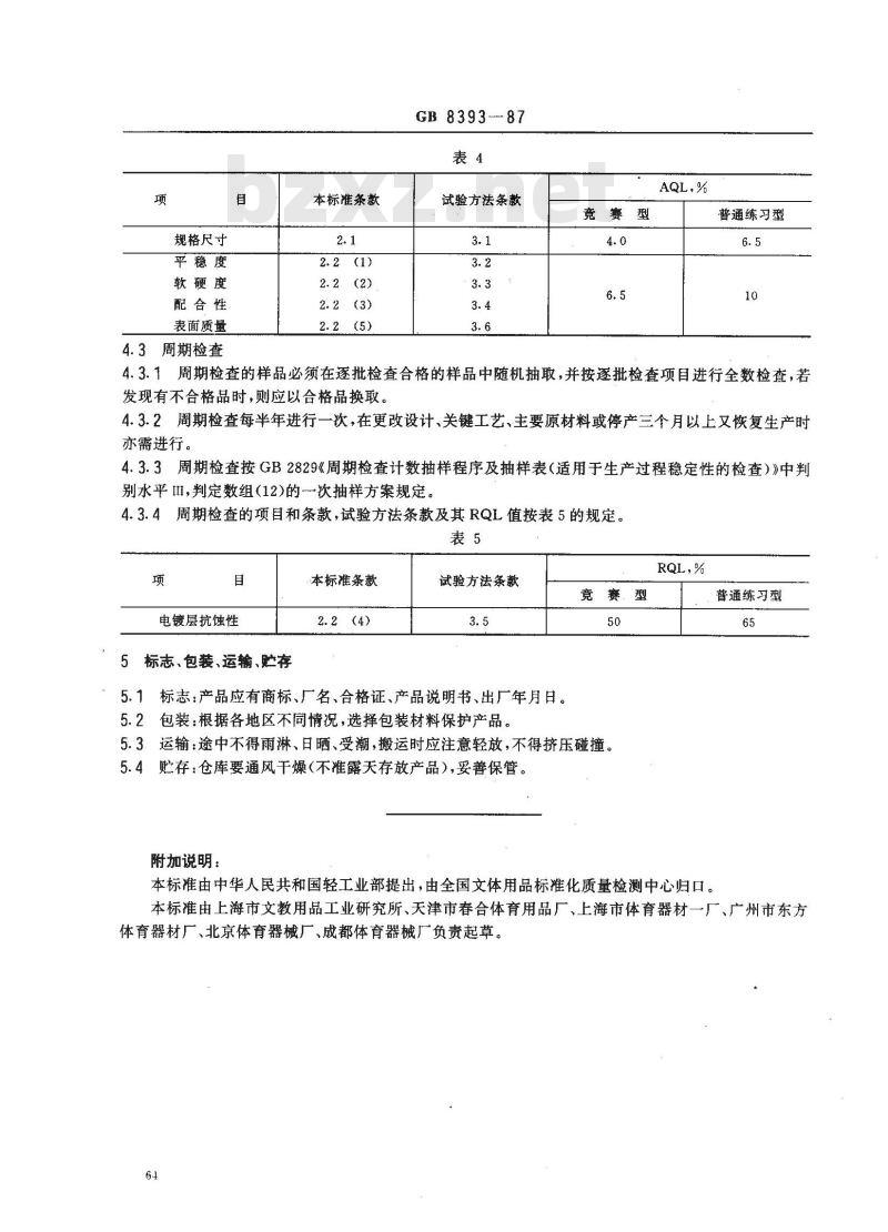 GB 8393-1987 跳马